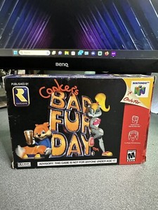 Conker's Bad Fur Day BFD (Nintendo 64 N64) AUTHENTIC CIB Box Manual TESTED