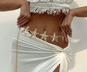 Modeschmuck Bauch Kette in Gold. - Bild 1 von 6