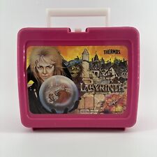 Labyrinth David Bowie Plastic Thermos Lunchbox Vintage 1986 Henson RARE HTF