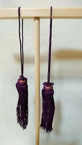 t#05 Pair Weight for Japanese Hanging Scroll Used Tassel of FUCHIN - Picture 1 of 3