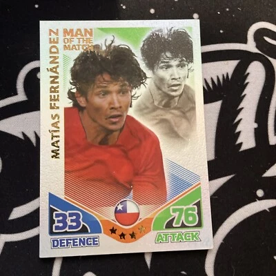 Match Attax World Cup 2010 Football Card- Matias Fernandez Chile Man ofthe Match - Image 1 of 2