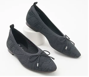 Skechers Cleo Snip Knit Vegan  Black CHARCOAL FLATS WOMENS 7  8.5 navy blue - Picture 1 of 3