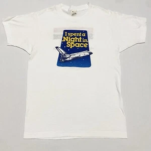 Vintage NASA I Spent A Night In Space Screen Stars USA T Shirt Big Kids Medium - Picture 1 of 8