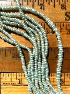 Freshwater Pearls Seafoam Green spacer 3.5mm 16" Strands - Picture 1 of 2