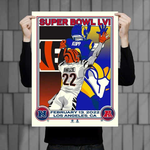 Phenom Gallery Superbowl LVI Matchup 18x24 Serigraph (Printer Proof) Cover