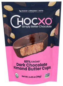 Chocxo Organic Dark Chocolate Almond Butter Cups 3.45 Oz (Pack Of 1) - Picture 1 of 3