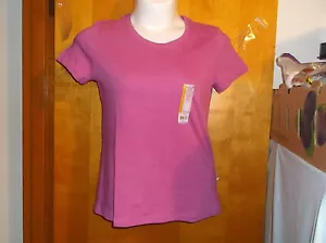 CAMISETA NUEVA "FADED GLORY" ORCHID PIZ COLOR CUELLO REDONDO "ESENCIAL" S/S ALGODÓN - Imagen 1 de 3
