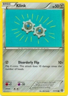 Pokemon Card Klink 71/114 Common - XY Steam Siege Free Postage - Image 1 of 2