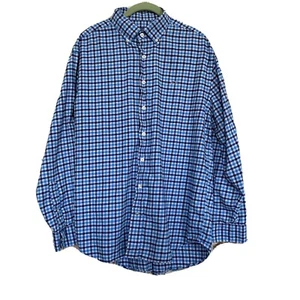 Vineyard Vines By Shep & Ian Mens Sz L Whale Shirt Light Flannel Blue Checked - Picture 1 of 7