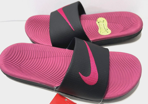 Sandali slip on NIKE Slide Kawa 819353 001 ROSA NERO per bambina taglia 4 Y