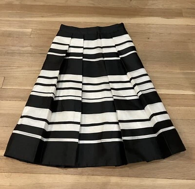 KATE SPADE SKIRT Cape Stripe Organza A-Line Pleated Skirt, Size 0, $368 - Image 1 of 3