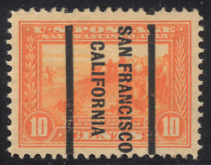 #400A 10¢ SAN FRANCISCO CALIFORNIA Precancel Stamp Discovery of SF Bay Used