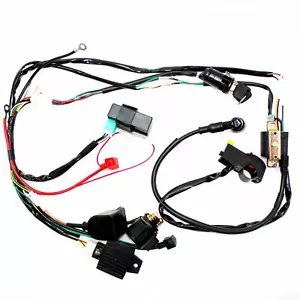 Complete Electric Start Engine Wiring Harness Loom 110 125cc Quad Bike ATV Buggy - Picture 1 of 12