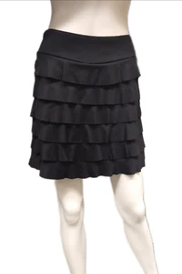 Lulu-B Ladies Solid Black Pull On Cha Cha Skort w/ UPF50+ Sun Protection - Picture 1 of 2