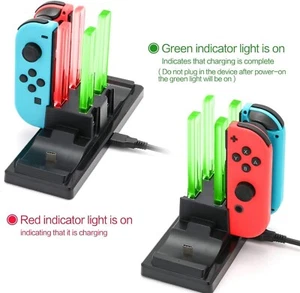 6w1 do Nintendo Switch Joy Con & Pro Controller Ładowarka Stacja dokująca ładująca. - Zdjęcie 1 z 7