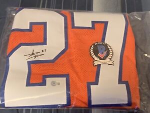 Steve Atwater Signed Denver Broncos Orange Custom XL Jersey Beckett BAS COA HOF