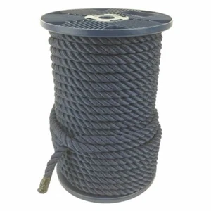 16mm Navy 3 Strand Nylon Anchor Rope x 60m On A Reel With Head Sealed Ends - Picture 1 of 6