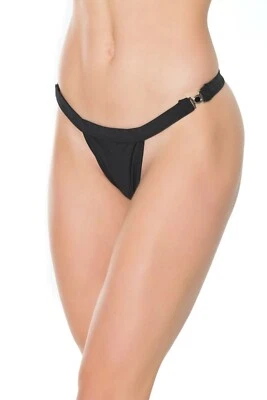 Tanga para mujer liberación rápida clip lateral panty negro o patrón de cebra talla única Foto 1 de 4