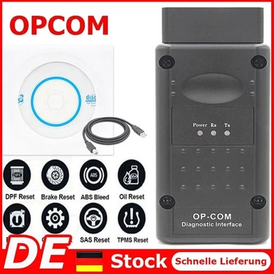 V1.99! Opel OP COM Vauxhall OBD2 Diagnostic Code Reader Scanner Tool OPCOM DE - Image 1 of 4
