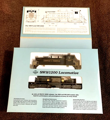 HO Proto 2000 DCC Ready Louisville Nashville SW-9/1200 Fixed Gears #2287 New - Image 1 of 4