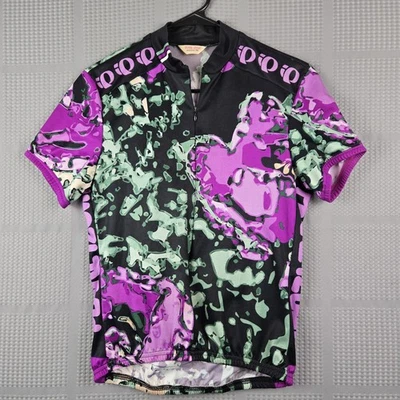 Camiseta feminina Pearl Izumi vintage floral ciclismo tamanho P EUA - Imagem 1 de 4