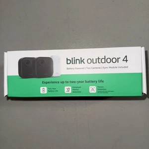 Blink Outdoor 4 (4th Gen 2025) Wireless Security Camera + Sync Module, 2 Cameras - Picture 1 of 5