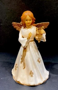 British Hong Kong Art Plastics Tree Topper Angel With Harp Figurine 1950 6x3.5” - Picture 1 of 5