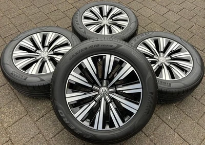 4 ORIGINAL 19" ALU SOMMERRÄDER VW TOUAREG CR7 255/55R19 107W 760601025N TIRANO - Bild 1 von 4