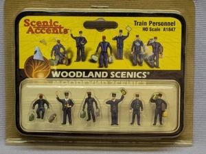 HO Scale Woodland Scenics~Scenic Accents # A 1847 TRAIN PERSONNEL - Picture 1 of 4