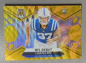 2024 Panini Mosaic NFL Debutto Laiatu Latu #290 (RC) Gold Wave Prizm /17 🔥 - Foto 1 di 2