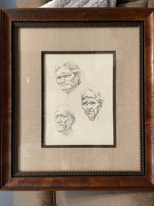 R. BROWNELL McGREW ORIGINAL DRAWING 11 X 8 COWBOY ARTISTS of AMERICA NAWA - Picture 1 of 6