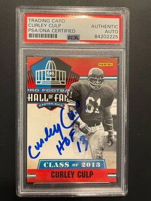 Curley Culp signed Panini Hall of Fame Class of 2013 Card HOF KC Chiefs PSA Auth - Image 1 of 3