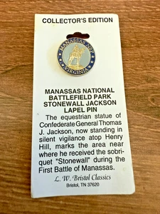 Prendedor de solapa Manassas National Battlefield Park Stonewall Jackson NUEVO coleccionista - Imagen 1 de 4