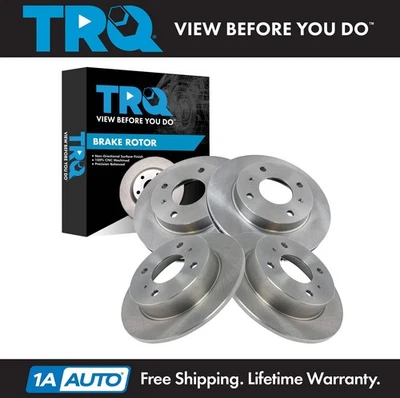 Juego de rotores de freno delanteros y traseros TRQ para Nissan 240SX 1989-1998 Foto 1 de 4