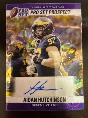 AIDAN HUTCHINSON AUTO RC 2022 Leaf PRO SET PROSPECT PURPLE SCOPE /10 - Bookend! - Image 1 of 2