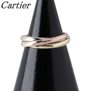Auth Cartier Trinity XS Ring 18K PG/WG/YG Tri-Color Gold US4.5 EU48 UK J Used - Picture 1 of 6