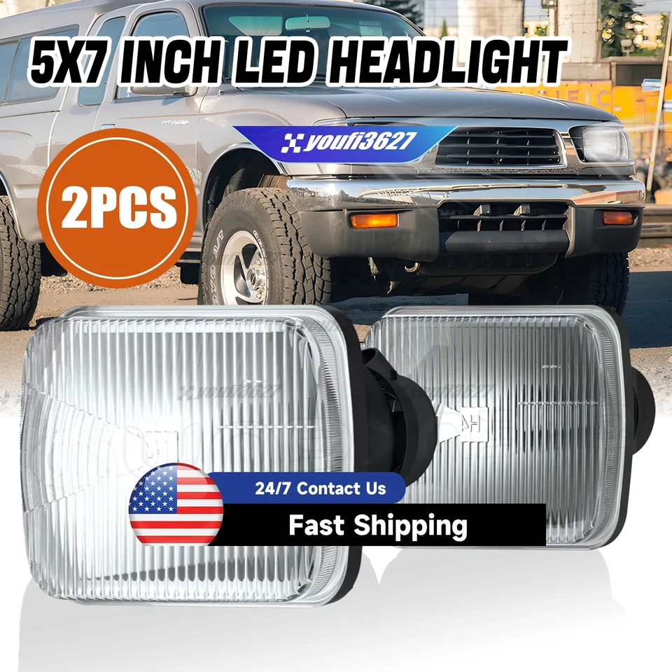 Juego de 2 pares de faros de haz sellado rectangular para camioneta Chevy Foto 1 de 4