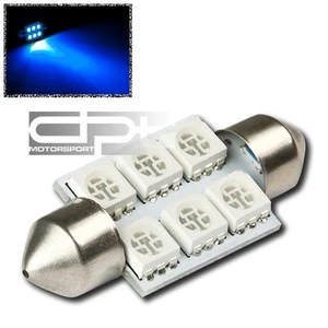 11X36MM-39MM 6 SMD 5050/5055 BRIGHT BLUE LED INTERIOR DOME/TRUNK LIGHT/BULB/LAMP - Picture 1 of 1