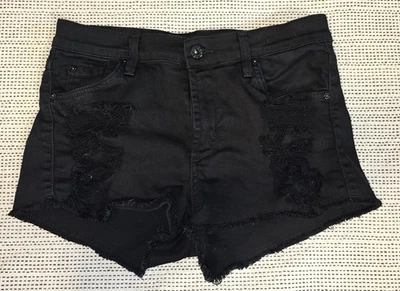 Б/У женские джинсы James искусственно состаренные шорты - черный - размер 27 - Изображение 1 из 4