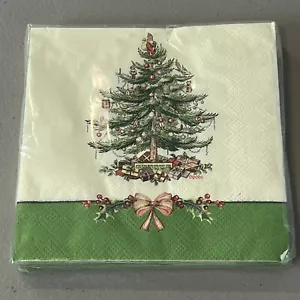 Spode Christmas Holly Border Paper Napkins Pkg of 16 Beverage Napkins - Picture 1 of 5