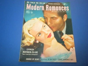 MODERN ROMANCES magazine 1949 October GREAT PHOTO COVER RISQUE STORIES vintage - Picture 1 of 1