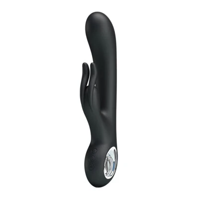 Pretty Love Carina Vibrator Rabbit aus Silikon mit 7 Vibrationsmodi, Schwarz - Bild 1 von 4