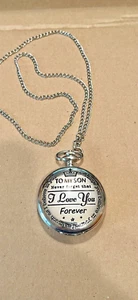Engraved Pocket Watch, To My Son, Love You Forever, used - Picture 1 of 4