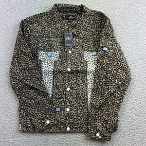 Hideout Damen Frosty Tropics Leopard Button Down Jacke vorne Seitentaschen Gr. L - Bild 1 von 12