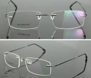 Lightweight Eyeglass Frames Spectacles Frame Rx Prescription Rimless New Mens K - Picture 1 of 14