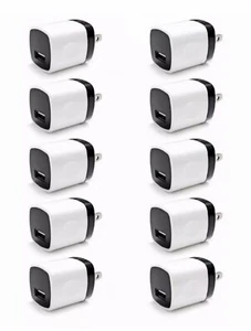 10x USB Wall Charger Power Adapter AC Home US Plug FOR iPhone 6 7 8 X Samsung LG - Picture 1 of 3