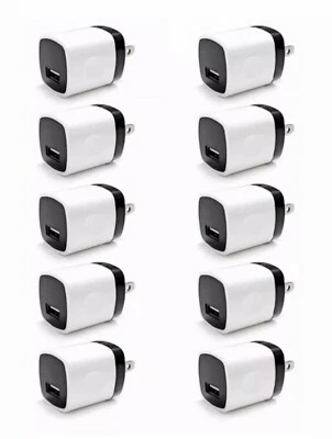 10x USB Wall Charger Power Adapter AC Home US Plug FOR iPhone 6 7 8 X Samsung LG - Image 1 of 3