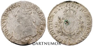 LOUIS XVI - Ecu aux branches d'olivier, 1776 L Bayonne - Imagen 1 de 1