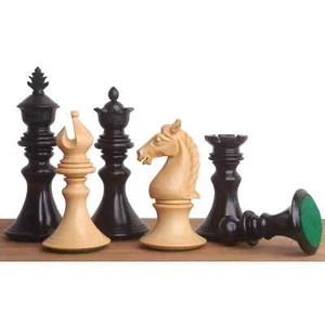 Juego de ajedrez Staunton de lujo serie Aristocrat de 4,3" - solo piezas de ajedrez - madera de ébano - Imagen 1 de 7