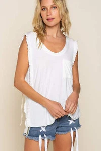 POL Criss-cross Lace-up Open Back Tank Top - Picture 1 of 12